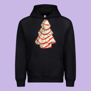 White Christmas Cake Urban Hoodie Designed By Fadigitalartstudio