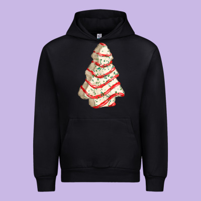 White Christmas Cake Urban Hoodie Designed By Fadigitalartstudio