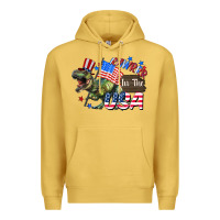 Antique Gold Rawrrr in the USA 4th of july Premium Hoodie - CowGirlArtShop