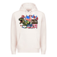 Pale Pink Rawrrr in the USA 4th of july Premium Hoodie - CowGirlArtShop