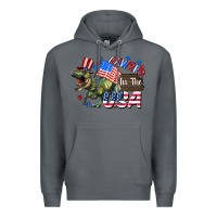 Rock Rawrrr in the USA 4th of july Premium Hoodie - CowGirlArtShop