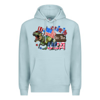 Blue Mist Rawrrr in the USA 4th of july Premium Hoodie - CowGirlArtShop