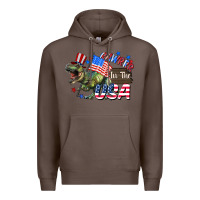 Coffee Rawrrr in the USA 4th of july Premium Hoodie - CowGirlArtShop