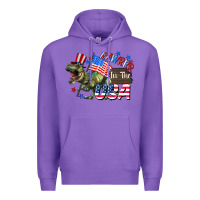 Purple Rawrrr in the USA 4th of july Premium Hoodie - CowGirlArtShop