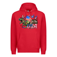 Red Rawrrr in the USA 4th of july Premium Hoodie - CowGirlArtShop