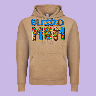 Blessed Mom Autism Vintage Hoodie Designed By Adodesignshop