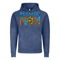 Vintage Denim blessed mom autism Vintage Hoodie - AdoDesignShop
