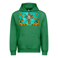 Emerald bull skull cross skinny metal can holder Urban Hoodie - HRA Design Shop