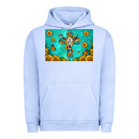 Pigment Grape Ice bull skull cross skinny metal can holder Urban Hoodie - HRA Design Shop