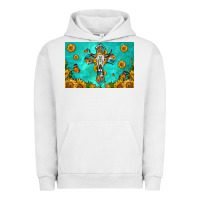 Pigment Lunar Rock bull skull cross skinny metal can holder Urban Hoodie - HRA Design Shop
