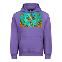 Tulip bull skull cross skinny metal can holder Urban Hoodie - HRA Design Shop