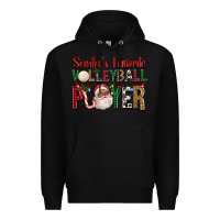 Black afro santa's favorite volleyball player for christ Premium Hoodie - FaDigitalArtStudio