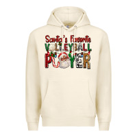 Tofu afro santa's favorite volleyball player for christ Premium Hoodie - FaDigitalArtStudio
