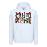 White afro santa's favorite volleyball player for christ Premium Hoodie - FaDigitalArtStudio