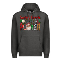 Charcoal Heather afro santa's favorite volleyball player for christ Premium Hoodie - FaDigitalArtStudio
