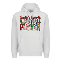 Dove Grey afro santa's favorite volleyball player for christ Premium Hoodie - FaDigitalArtStudio