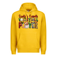 Lemon afro santa's favorite volleyball player for christ Premium Hoodie - FaDigitalArtStudio