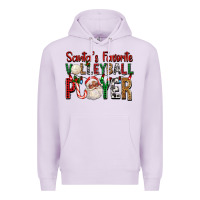 Lilac afro santa's favorite volleyball player for christ Premium Hoodie - FaDigitalArtStudio