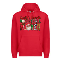 Red afro santa's favorite volleyball player for christ Premium Hoodie - FaDigitalArtStudio