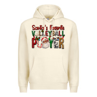 Sandshell afro santa's favorite volleyball player for christ Premium Hoodie - FaDigitalArtStudio