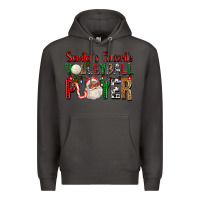 Smoke afro santa's favorite volleyball player for christ Premium Hoodie - FaDigitalArtStudio