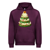 Mauve Wine white christmas cookie cake Urban Hoodie - FaDigitalArtStudio