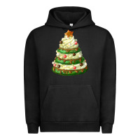 Pigment Black white christmas cookie cake Urban Hoodie - FaDigitalArtStudio