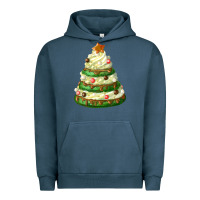 Pigment Midnight Navy white christmas cookie cake Urban Hoodie - FaDigitalArtStudio