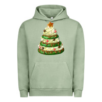 Pigment Oil Green white christmas cookie cake Urban Hoodie - FaDigitalArtStudio