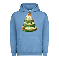 Pigment Pebble Blue white christmas cookie cake Urban Hoodie - FaDigitalArtStudio