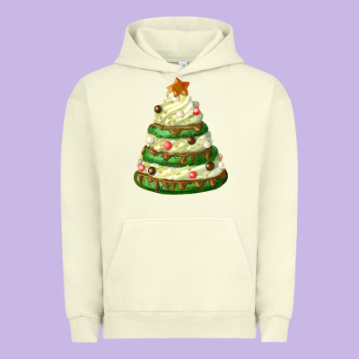 White Christmas Cookie Cake Urban Hoodie Designed By Fadigitalartstudio