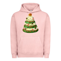 Pigment Salmon white christmas cookie cake Urban Hoodie - FaDigitalArtStudio