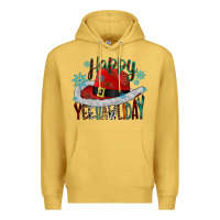 Antique Gold happy yeehawliday Premium Hoodie - CowhideDigitalArt