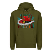 Army Green happy yeehawliday Premium Hoodie - CowhideDigitalArt