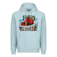 Blue Mist happy yeehawliday Premium Hoodie - CowhideDigitalArt