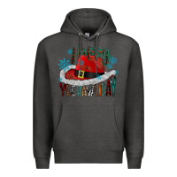 Charcoal Heather happy yeehawliday Premium Hoodie - CowhideDigitalArt