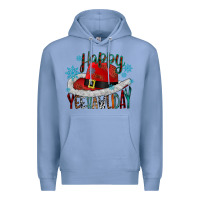 Colony Blue happy yeehawliday Premium Hoodie - CowhideDigitalArt