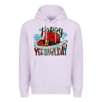 Lilac happy yeehawliday Premium Hoodie - CowhideDigitalArt