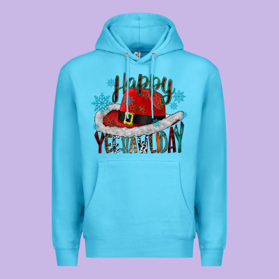 Happy Yeehawliday Premium Hoodie Designed By Cowhidedigitalart