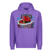 Purple happy yeehawliday Premium Hoodie - CowhideDigitalArt