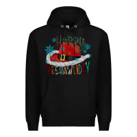 Black happy yeehawliday Premium Hoodie - CowhideDigitalArt