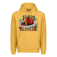 Mustard happy yeehawliday Premium Hoodie - CowhideDigitalArt