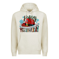 Oatmeal Heather happy yeehawliday Premium Hoodie - CowhideDigitalArt