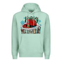 Seafoam happy yeehawliday Premium Hoodie - CowhideDigitalArt
