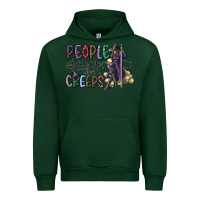 Forest Green people give me the creeps Urban Hoodie - CowhideDigitalArt
