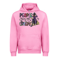 Fuchsia Pink people give me the creeps Urban Hoodie - CowhideDigitalArt