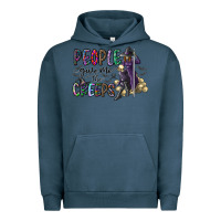 Pigment Midnight Navy people give me the creeps Urban Hoodie - CowhideDigitalArt