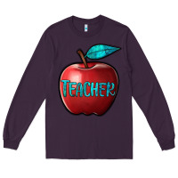 Plum apple teacher Long Sleeve Tee - BarkalooDesign