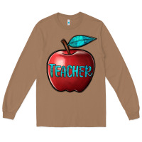 Toasted Coconut apple teacher Long Sleeve Tee - BarkalooDesign