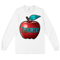 White apple teacher Long Sleeve Tee - BarkalooDesign